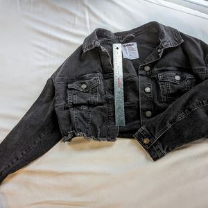 Garage cropped denim jean jacket
